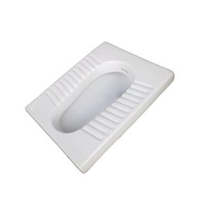 Belmonte Ceramic Indian Toilet Commode Orissa Pan 23 Inch - Ivory