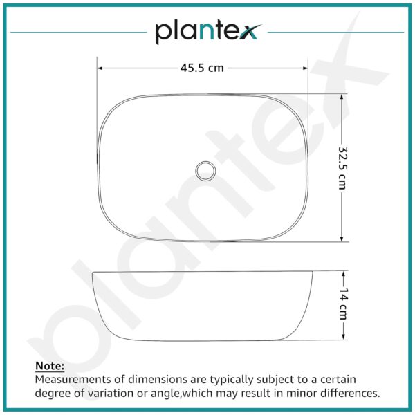 Plantex Ceramic Tabletop Washbasin/Bathroom Basin Sink/Basin for Bathroom/Wash Basin for Restaurant, Hotel (Matt Grey - 18 x 13 x 5 Inch) - Image 6